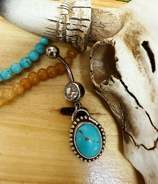 Turquoise Belly Button Ring