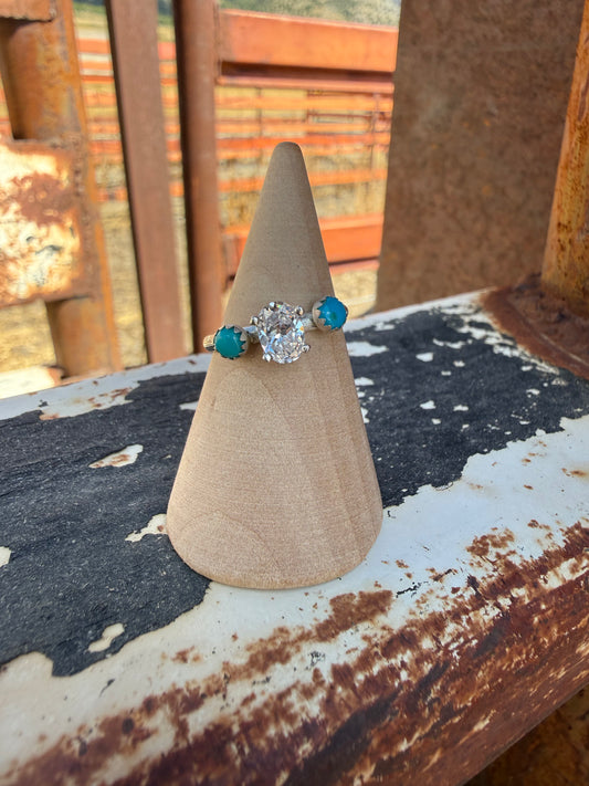 Oval Turquoise Promise Ring