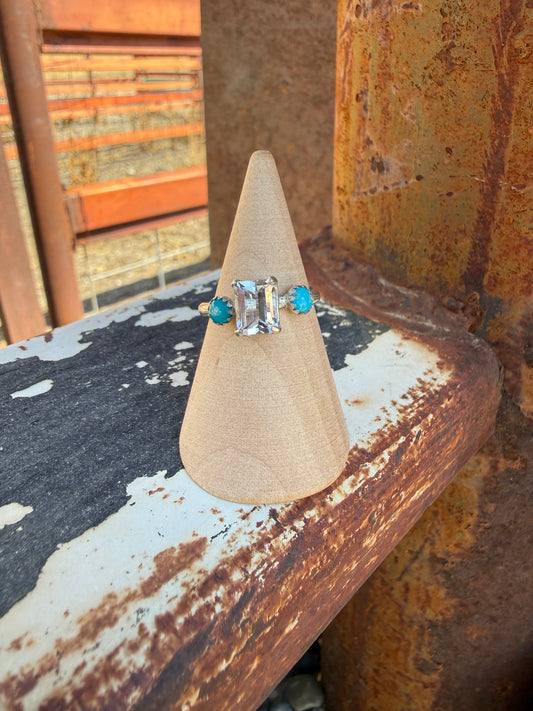 Emerald Turquoise Promise Ring